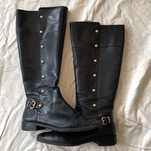 Kors Studded Knee High Riding Boots